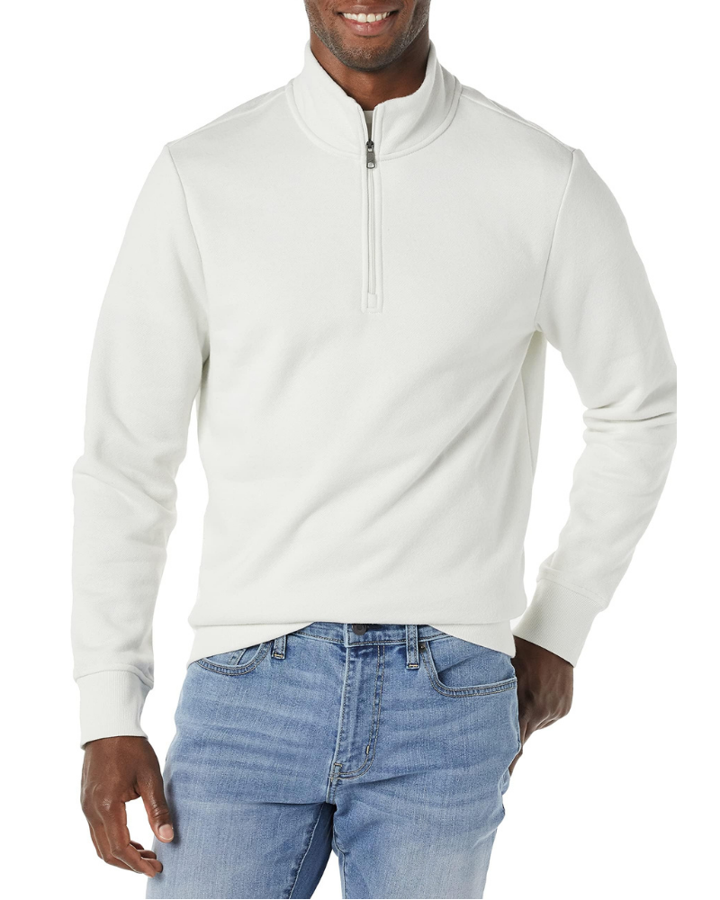 Bennett Men’s Quarter-Zip Fleece Pullover – Brushed Interior, Long Sleeves & Regular Fit