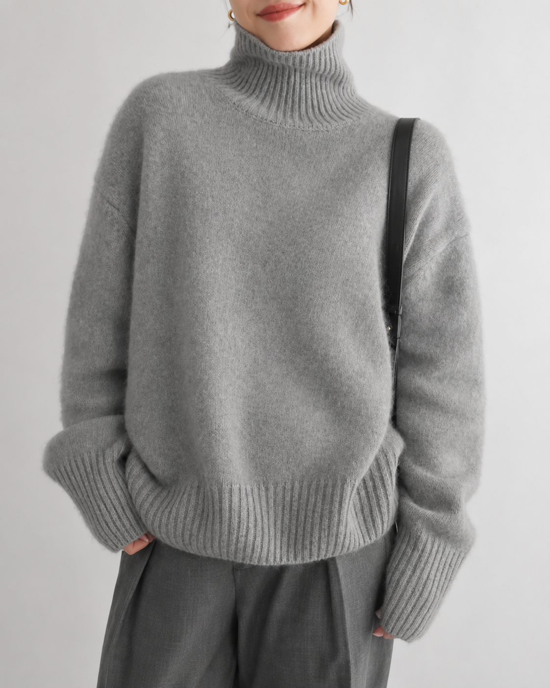 Lynn Women's Wool Turtleneck Sweater – Soft Knit Winter Pullover