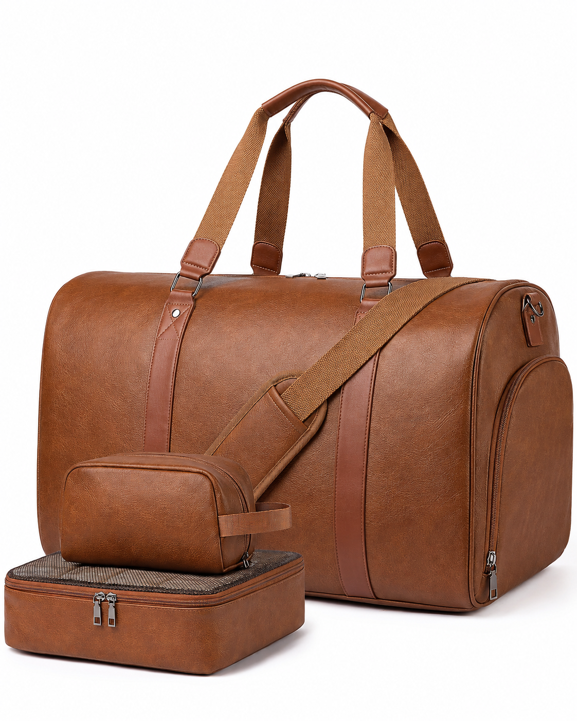 Sawyer 3-Piece Travel Duffle Bag Set – Shoe Compartment, Wet Pocket & Trolley Sleeve