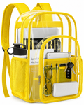 Logan Clear Backpack – Heavy-Duty PVC with Laptop Compartment & Reflective Straps