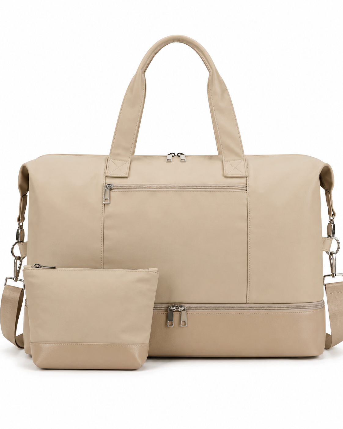 Elena Women’s 2-Piece Weekender Bag – 21-Inch Carry-On with Shoe Compartment