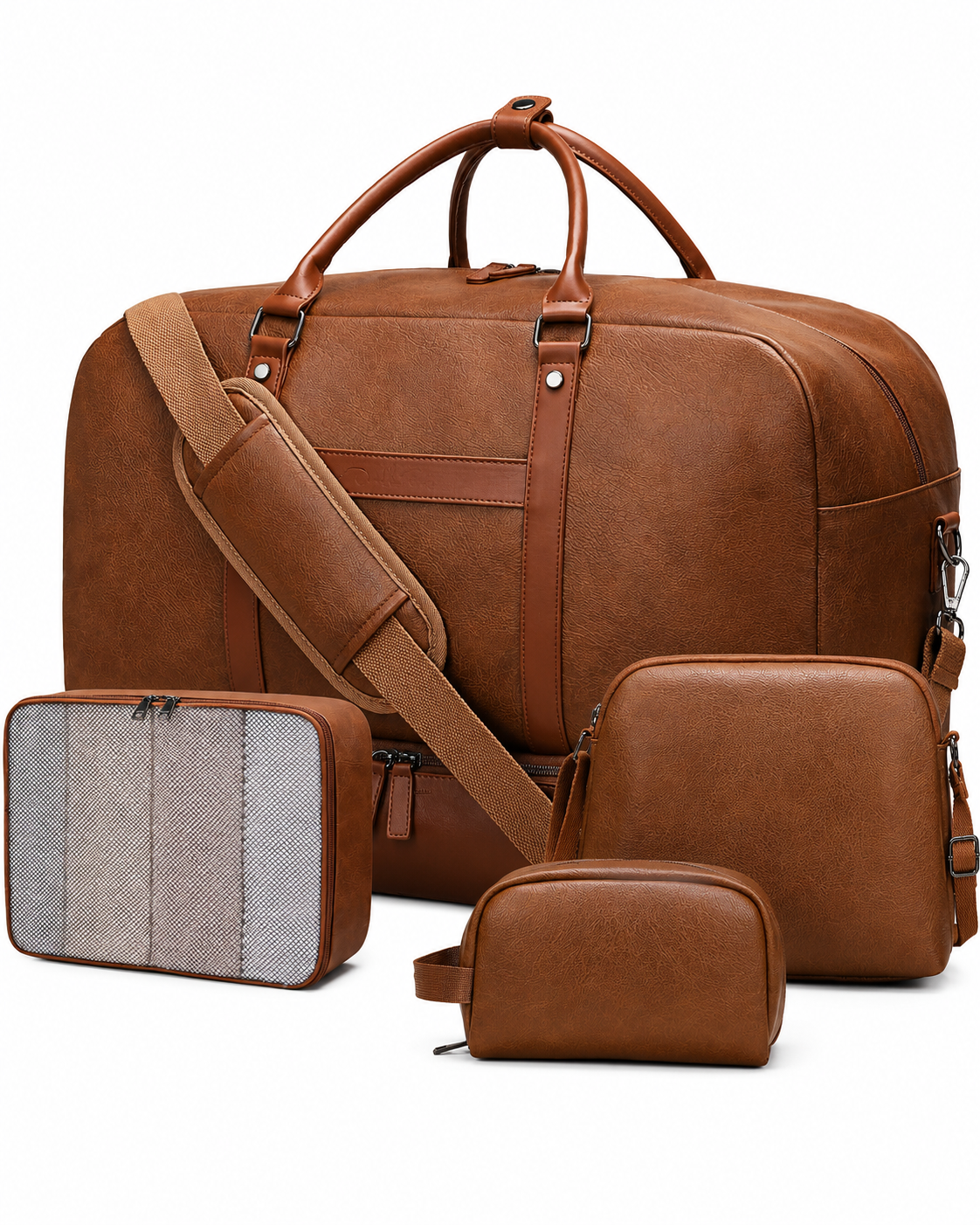 Sawyer 3-Piece Travel Duffle Bag Set – Shoe Compartment, Wet Pocket & Trolley Sleeve