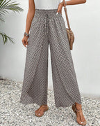Henriette Women's Wide Leg Pants – High Waist Lightweight Elegant Trousers