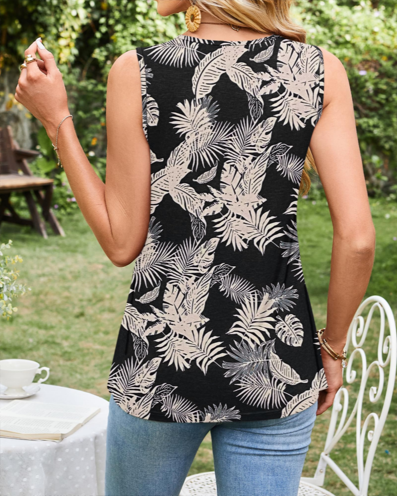 Sienna Women’s V-Neck Tank Top – Loose Fit Longline Stretch Summer Top