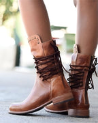 Alessia Women's Leather Ankle Boots – Elegant Everyday Boots for Office and Outings