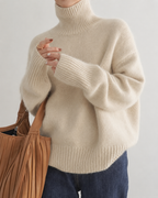 Lynn Women's Wool Turtleneck Sweater – Soft Knit Winter Pullover
