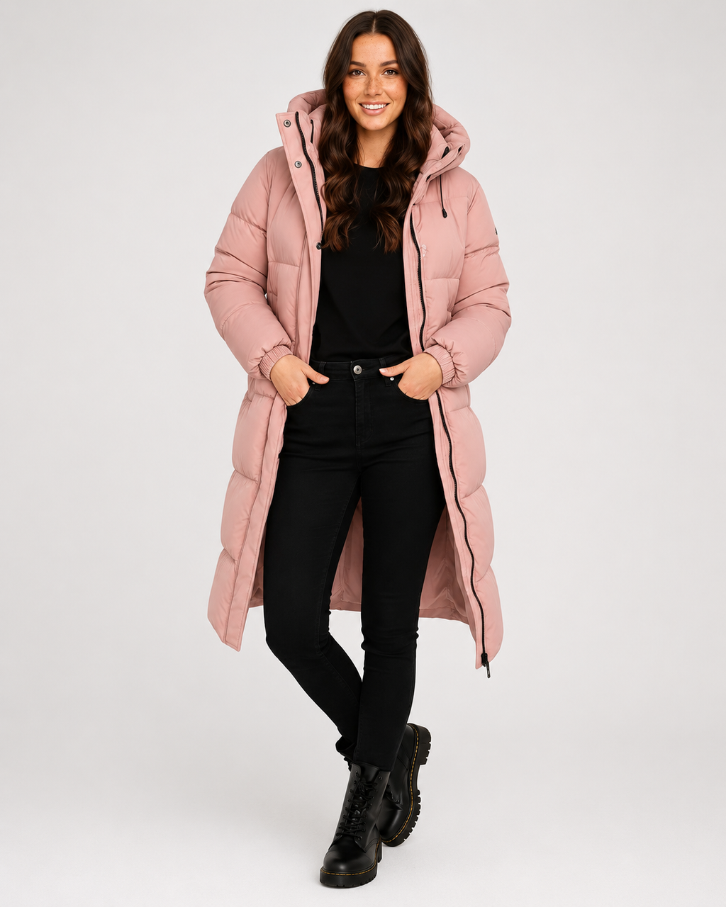 Laura Women's Long Puffer Coat – Oversized Quilted Winter Jacket for Casual Wear