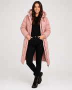 Laura Women's Long Puffer Coat – Oversized Quilted Winter Jacket for Casual Wear