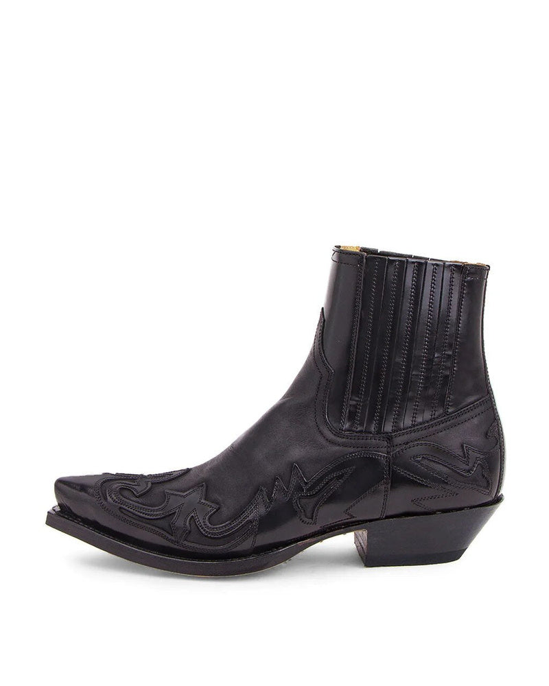 Nyomi Women's Western Leather Boots – Cowboy Style Boots with Rubber Sole