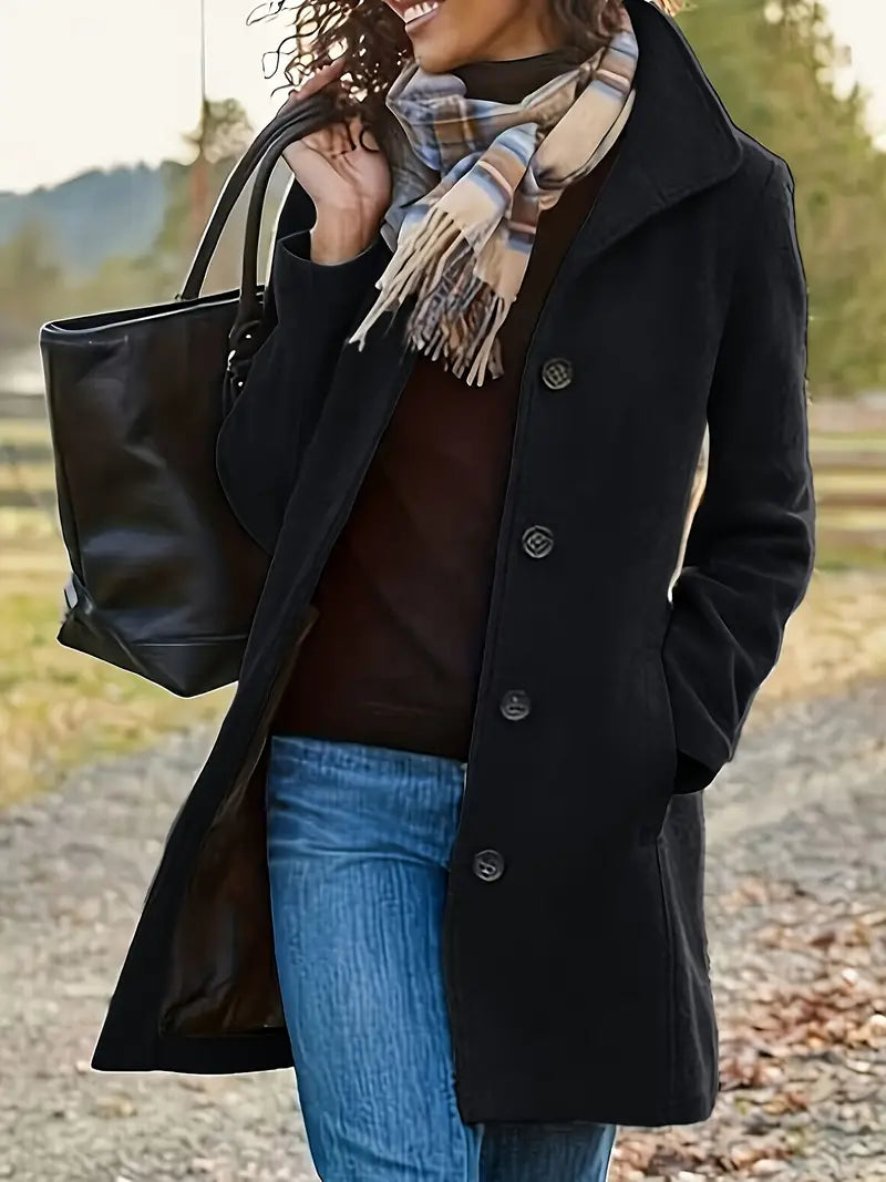 Brianna Women's Winter Coat – Warm Lined Feminine Fall Outerwear Jacket