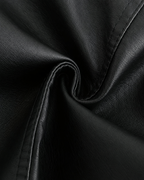 Janiyah Women's Leather Jacket – Stand Collar Zip Jacket with Pockets