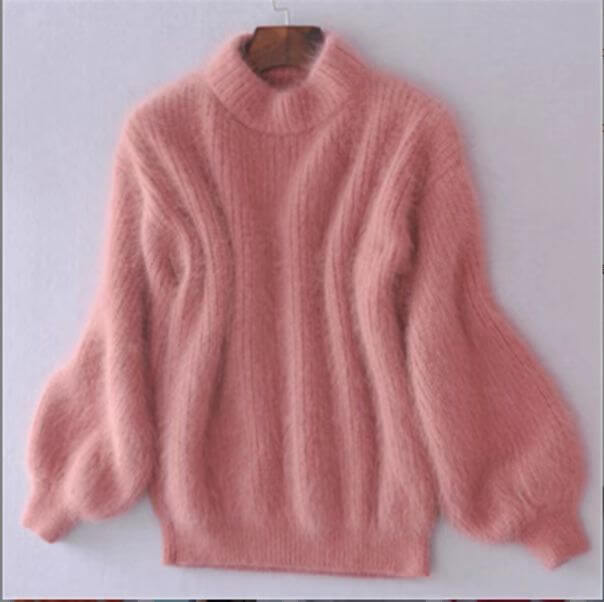 Emilie Women's Wool Knit Sweater – Loose Fit Soft Winter Pullover