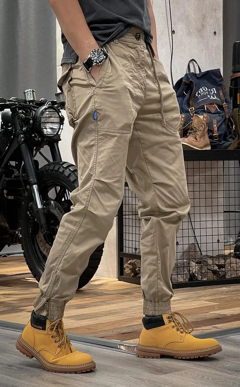 David Men’s Cargo Pants – Stretch Spandex Trousers with Multi-Pocket Comfort Fit