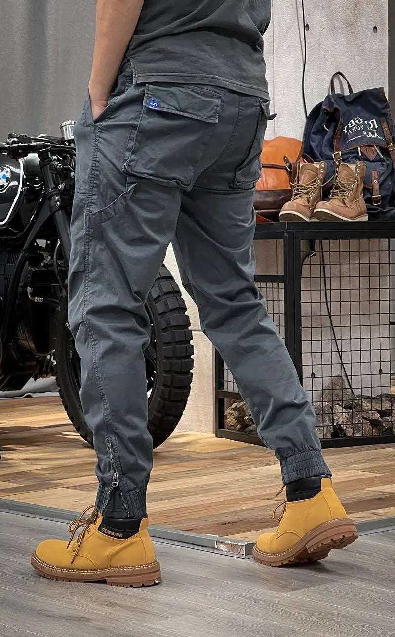 David Men’s Cargo Pants – Stretch Spandex Trousers with Multi-Pocket Comfort Fit