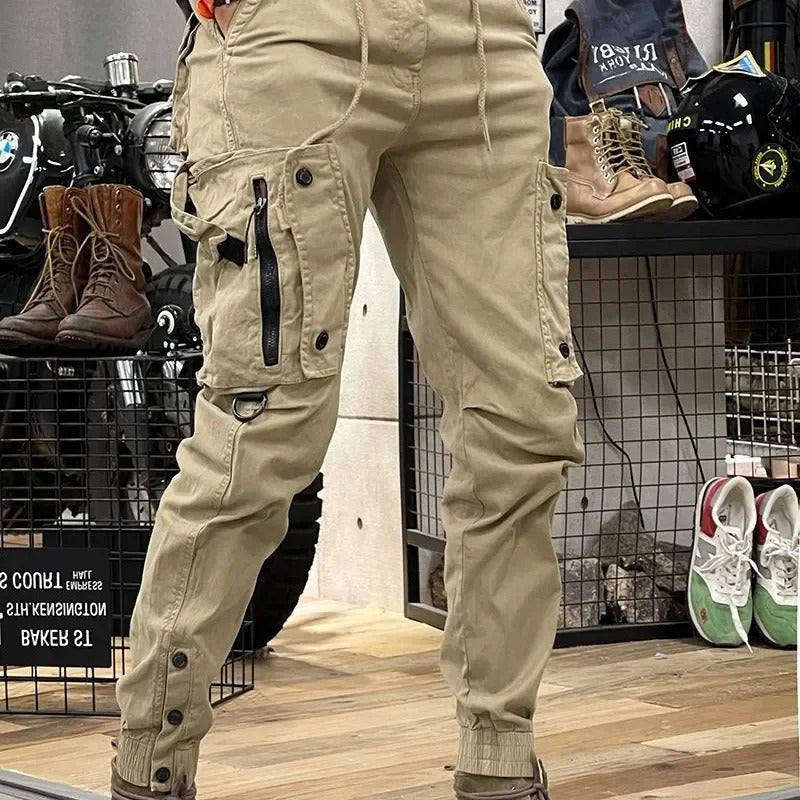 David Men’s Cargo Pants – Stretch Spandex Trousers with Multi-Pocket Comfort Fit