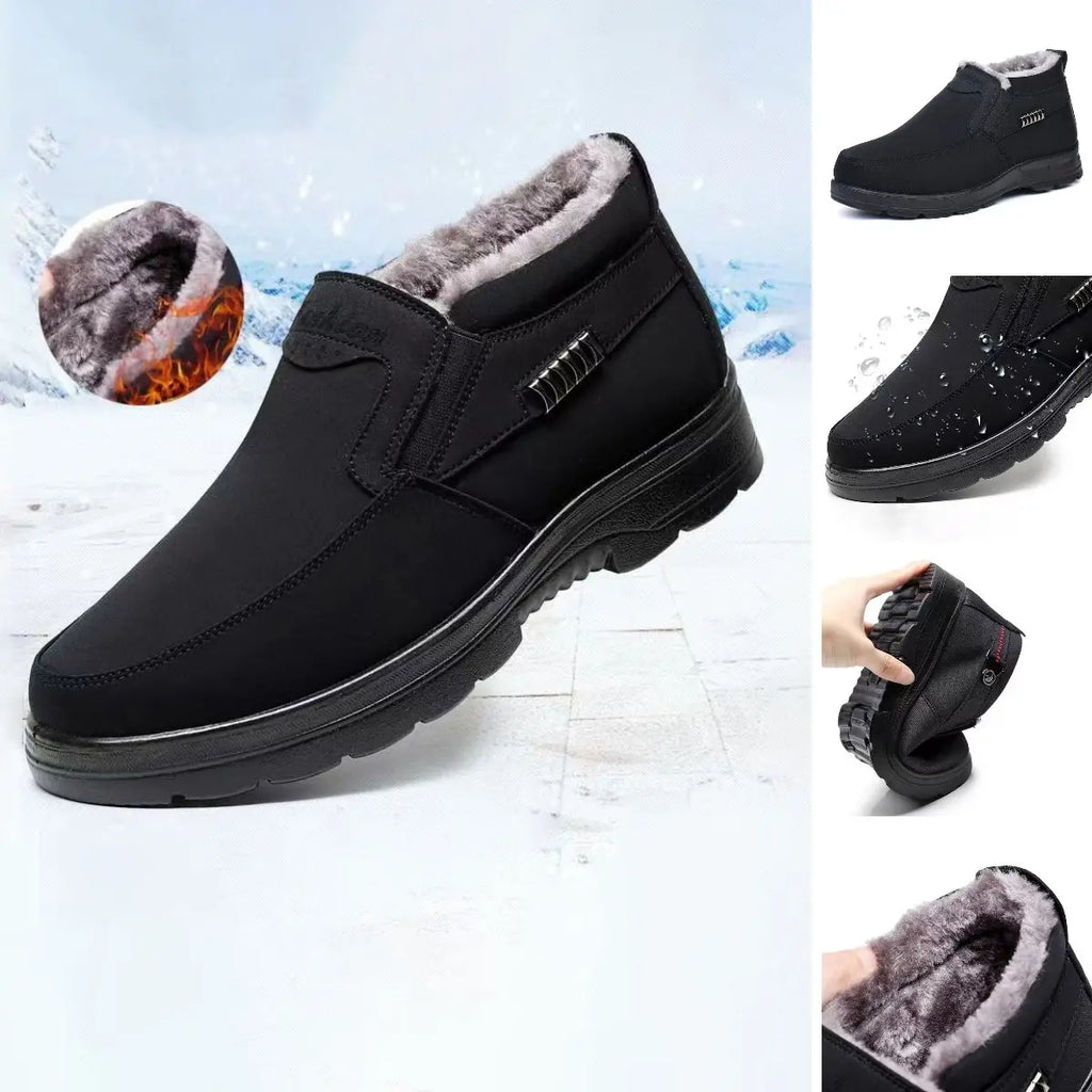 Ryan Men's Winter Shoes – Plush Lined Slip-On Warm Anti-Slip Casual Footwear