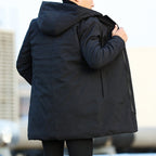 Eric Men's Winter Jacket – Long Waterproof Insulated Coat with Adjustable Hood