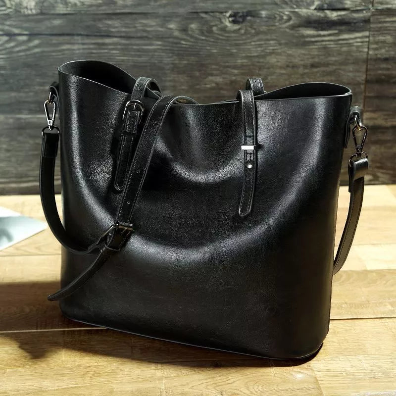 Nicole Women’s Leather Handbag – Vintage Crossbody Tote with Adjustable Strap