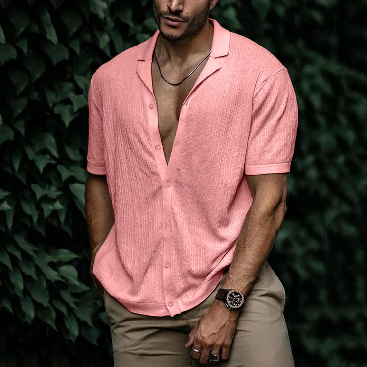 Leandro Men’s Linen Shirt – Breathable Long Sleeve Summer Shirt with Classic Fit