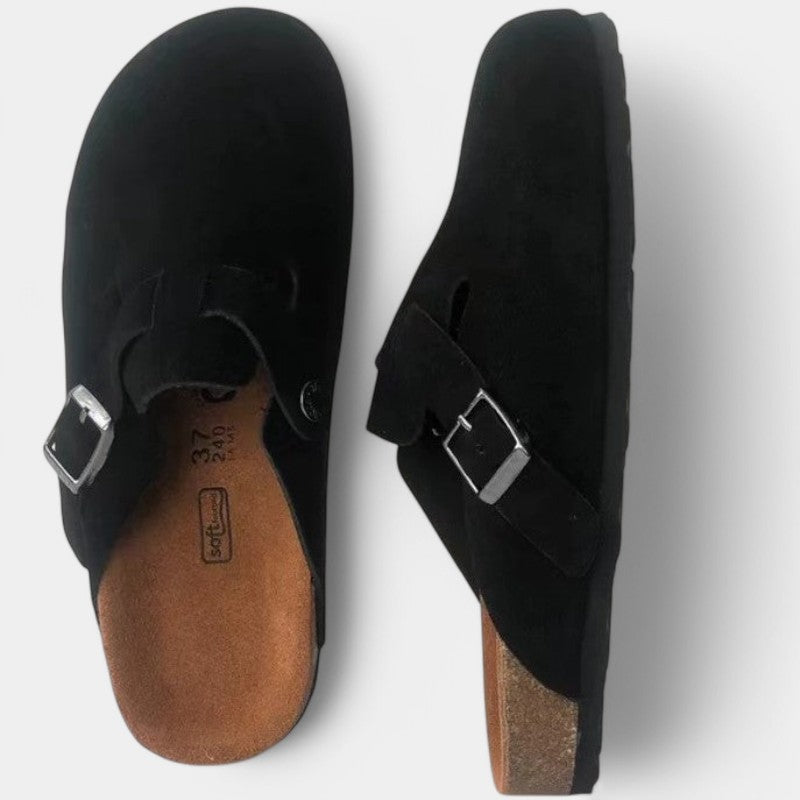 Hollie Women's Clogs – Adjustable Buckle Slip On Shoes for Casual Everyday Comfort