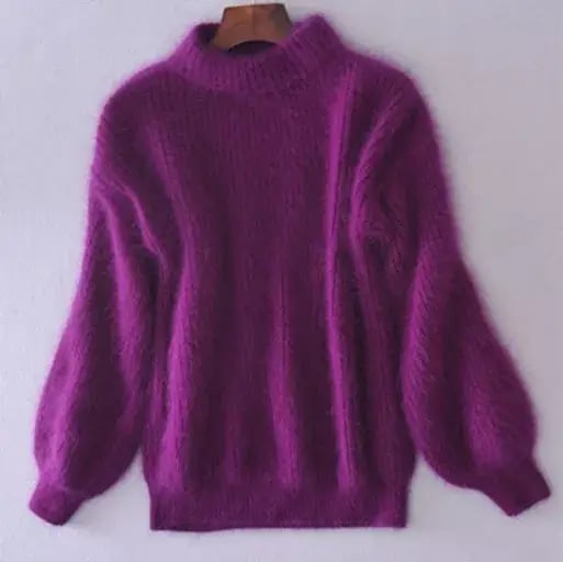 Emilie Women's Wool Knit Sweater – Loose Fit Soft Winter Pullover