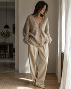 Ella Women's Cashmere Cardigan – Oversized Soft Breathable Elegant Knit