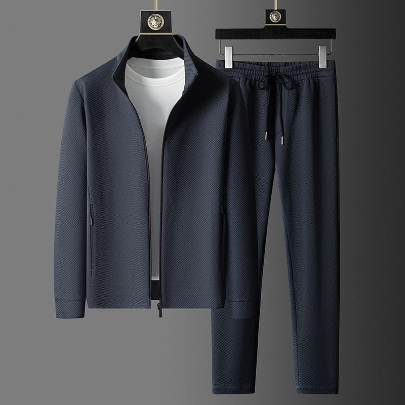 Reynold Men's Tracksuit – Zip Jacket & Slim Fit Pants Smart Casual Set