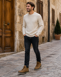 Ernie Men's Leather Boots – Genuine Leather Comfort Fit Everyday Boots