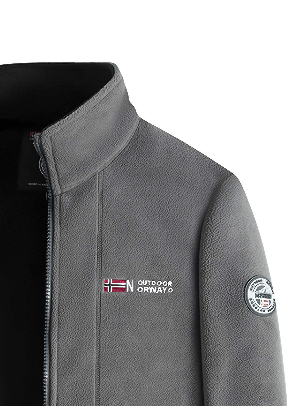 Julius Men's Fleece Jacket – Outdoor Norway High Collar Breathable Warm Layer