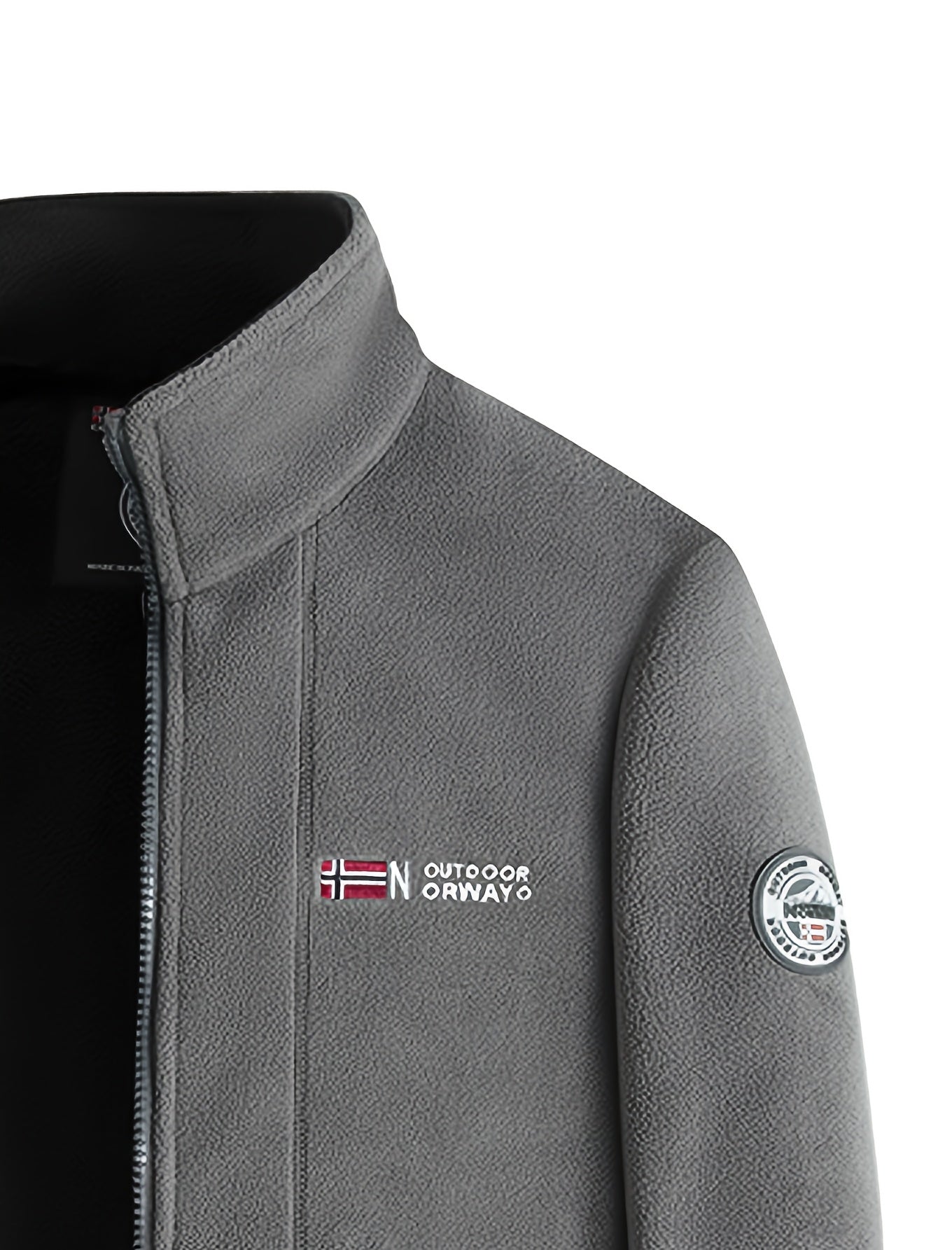 Julius Men's Fleece Jacket – Outdoor Norway High Collar Breathable Warm Layer