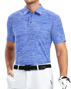 Wesley Men’s Golf Polo Shirt – Quick-Dry Stretch, Moisture-Wicking & UPF 40+