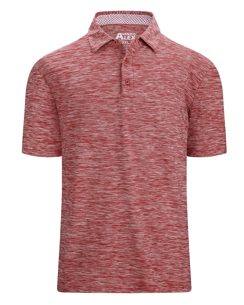 Wesley Men’s Golf Polo Shirt – Quick-Dry Stretch, Moisture-Wicking & UPF 40+