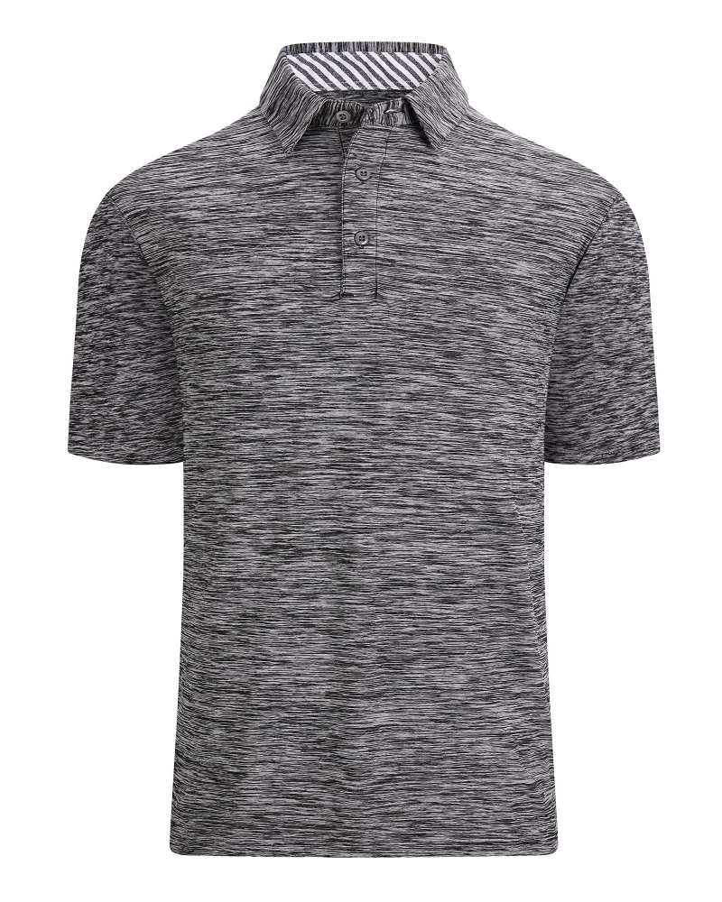 Wesley Men’s Golf Polo Shirt – Quick-Dry Stretch, Moisture-Wicking & UPF 40+