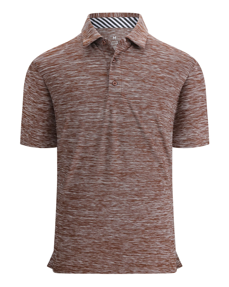 Wesley Men’s Golf Polo Shirt – Quick-Dry Stretch, Moisture-Wicking & UPF 40+