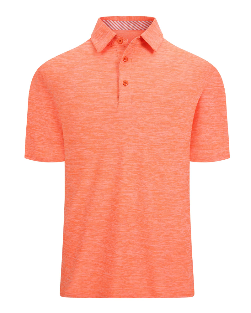 Wesley Men’s Golf Polo Shirt – Quick-Dry Stretch, Moisture-Wicking & UPF 40+
