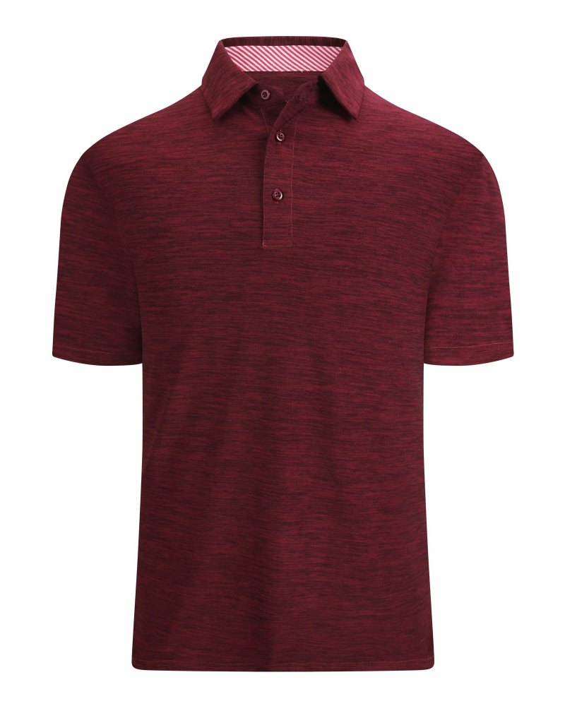 Wesley Men’s Golf Polo Shirt – Quick-Dry Stretch, Moisture-Wicking & UPF 40+