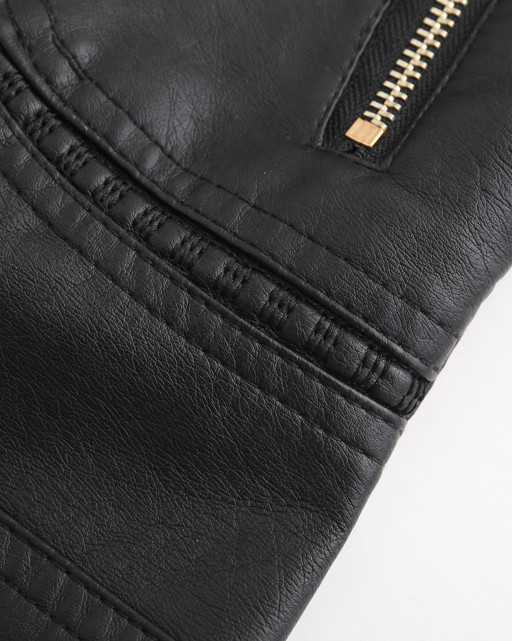Janiyah Women's Leather Jacket – Stand Collar Zip Jacket with Pockets