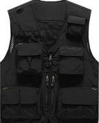 Hudson Men’s Fishing Vest – Quick-Dry Mesh Back, 15 Utility Pockets & Lightweight Fit