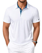 Declan Men’s Golf Polo Shirt – Quick-Dry, 4-Way Stretch & Printed Collar