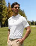 Declan Men’s Golf Polo Shirt – Quick-Dry, 4-Way Stretch & Printed Collar