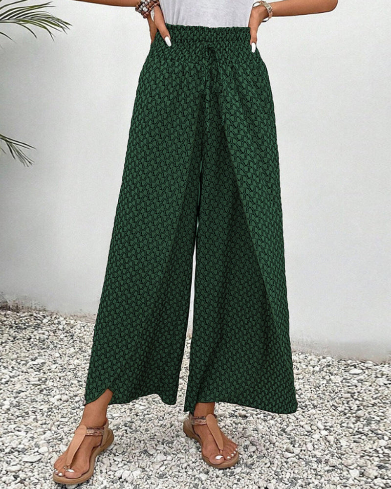 Henriette Women's Wide Leg Pants – High Waist Lightweight Elegant Trousers
