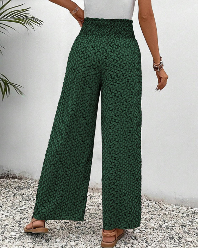 Henriette Women's Wide Leg Pants – High Waist Lightweight Elegant Trousers