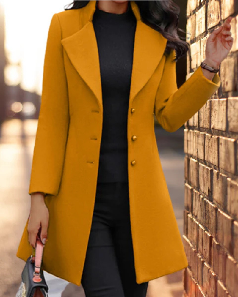 Juniper Women's Wool Blend Coat – Fitted Warm Winter Coat for Elegant Outfits