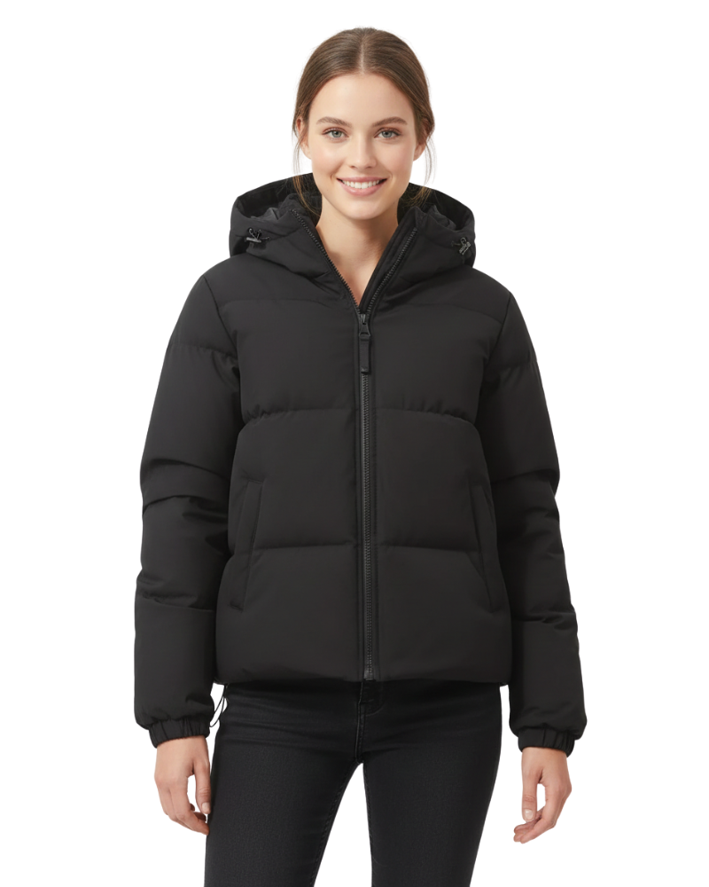 Lilah Women's Lightweight Puffer Jacket – Hooded Zip Winter Coat for Travel