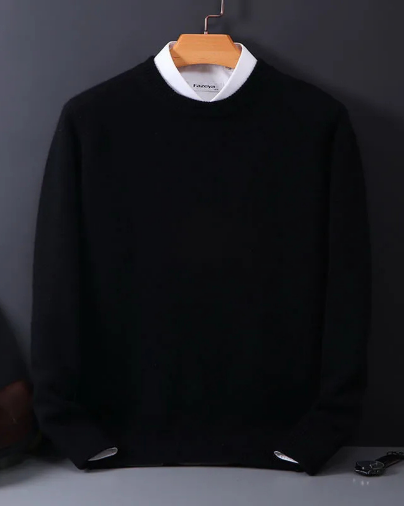 Jasper Men's Cashmere Sweater – Regular Fit Warm Knit Pullover for Fall and Winter
