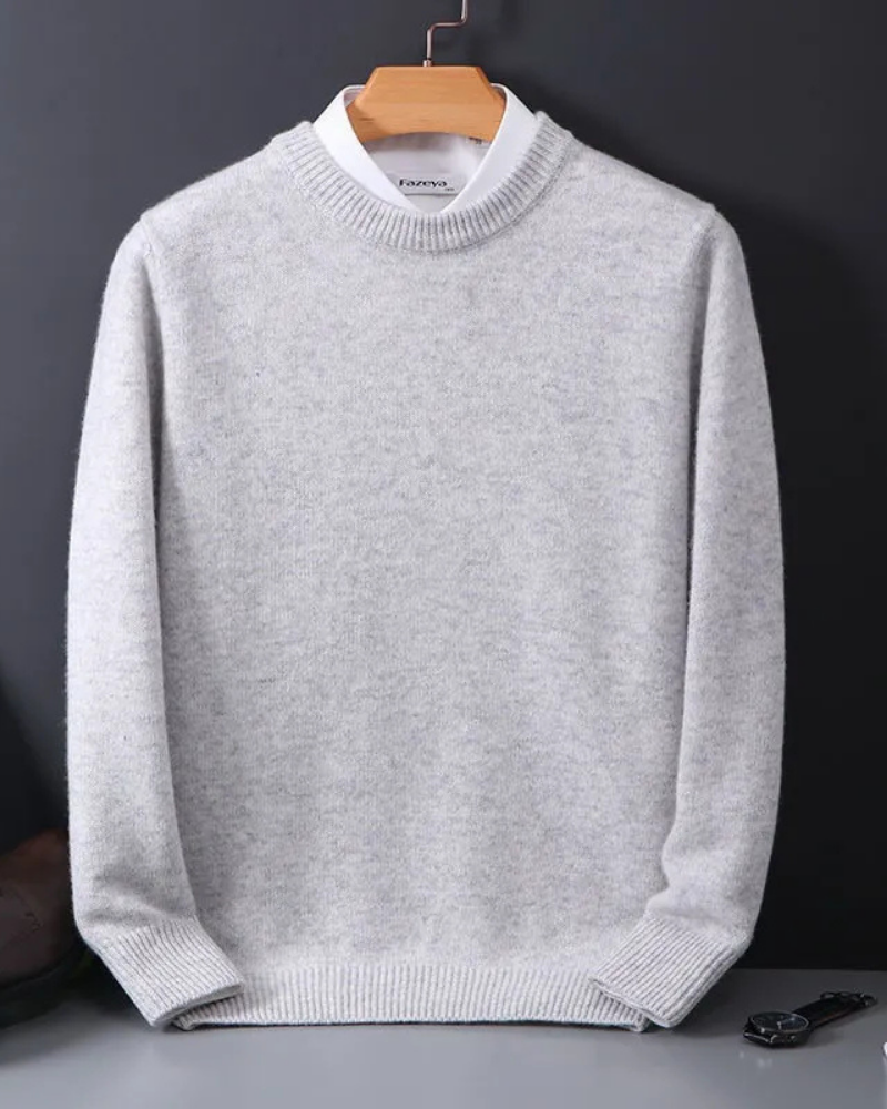 Jasper Men's Cashmere Sweater – Regular Fit Warm Knit Pullover for Fall and Winter