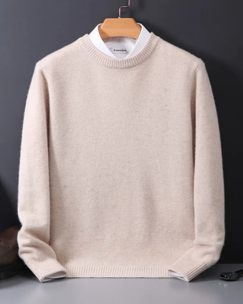 Jasper Men's Cashmere Sweater – Regular Fit Warm Knit Pullover for Fall and Winter