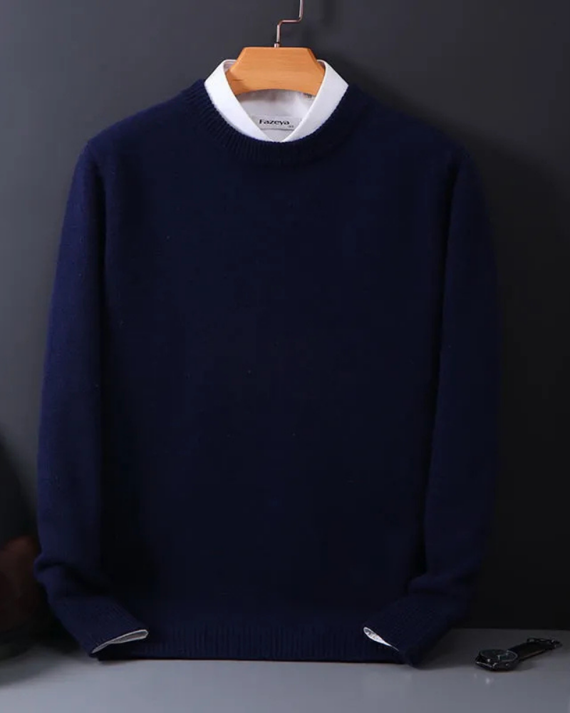 Jasper Men's Cashmere Sweater – Regular Fit Warm Knit Pullover for Fall and Winter