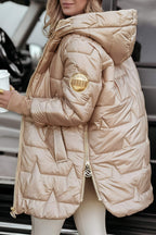 Kimberly Women’s Hooded Autumn Coat – Warm Cotton Blend Casual Jacket