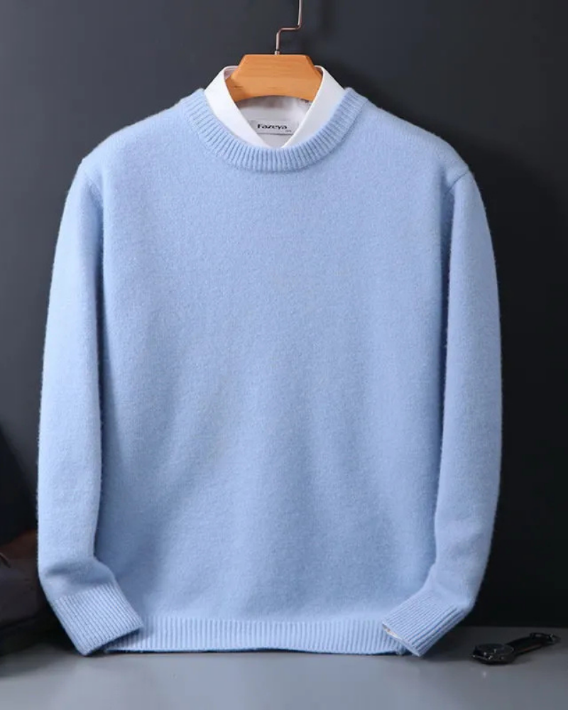 Jasper Men's Cashmere Sweater – Regular Fit Warm Knit Pullover for Fall and Winter